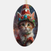 Meowy Christmas Elf Kitten Ornament (Rechts)