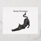 Meowy Christmas Folie Feestdagen Briefkaart (Voorkant)