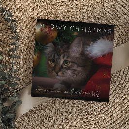 Meowy Christmas | Foto van Kerstmis Feestdagenkaart