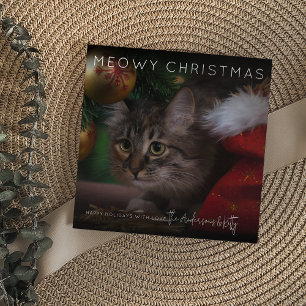 Meowy Christmas   Foto van Kerstmis Feestdagenkaart