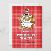 Meowy Christmas Funny Cat Cartoon Schattige Feestdagenkaart (Achterkant)