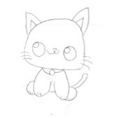 Meowy Christmas Funny Cat Cartoon Schattige Feestdagenkaart