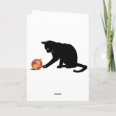 Meowy Christmas Funny Cat Feestdagen Kaart (Achterkant)