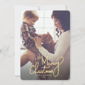 Meowy Christmas Funny Cat Kerstkaart (Voorkant)