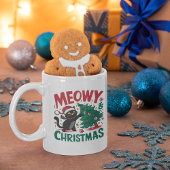 Meowy Christmas - Funny Cat Lovers Koffiemok