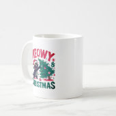 Meowy Christmas - Funny Cat Lovers Koffiemok (Voorkant links)