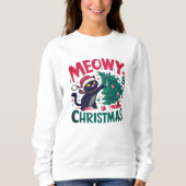 Meowy Christmas - Funny Cat Lovers Trui (Voorkant)