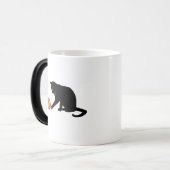 Meowy Christmas Funny Cat Magische Mok (Voorkant links)