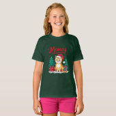 Meowy Christmas Funny Cat T-shirt (Voorkant volledig)