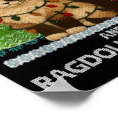 Meowy Christmas Funny Ragdoll Cat Santa Hat Ugly S Poster (Hoek)