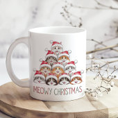 Meowy Christmas Funny Stacked Cats – Cute Holiday  Koffiemok