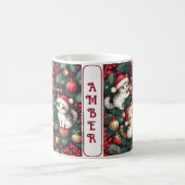 Meowy Christmas - Gepersonaliseerd Koffiemok (Center)