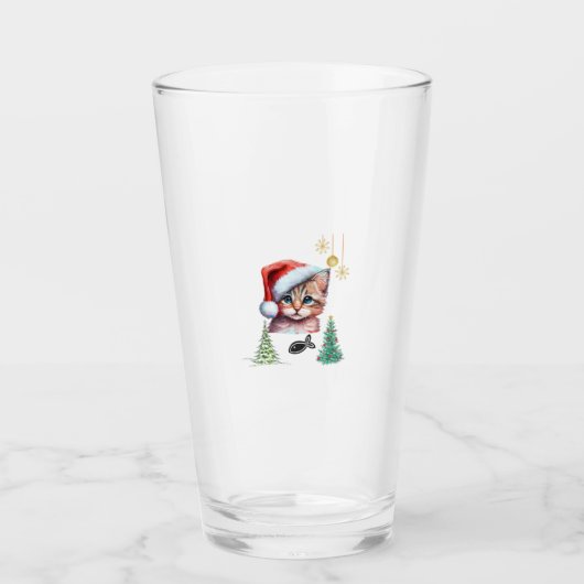 Meowy Christmas! Glas (Voorkant)
