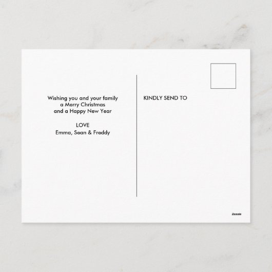 Meowy Christmas | Grappige kat kerstfoto Feestdagenkaart (Achterkant)