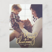 Meowy Christmas | Grappige kat kerstfoto Feestdagenkaart (Voorkant)