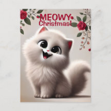 Meowy Christmas Holiday Briefkaart