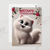 Meowy Christmas Holiday Briefkaart (Voorkant / Achterkant)