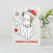"MEOWY CHRISTMAS" KAART (Staand voorkant)