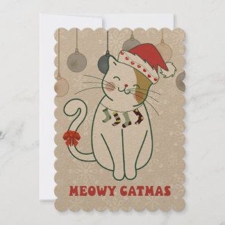 "MEOWY CHRISTMAS" KAART