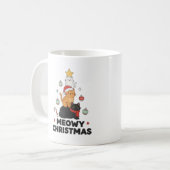 "Meowy Christmas" Kattenboom Mok (Voorkant links)
