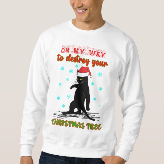 MEOWY CHRISTMAS, kerstcadeau, prettige kerst Trui (Voorkant)