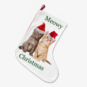 Meowy Christmas Kitten Kerstkous Grote Kerstsok (Voorkant (Hangend))