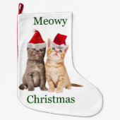 Meowy Christmas Kitten Kerstkous Grote Kerstsok (Voorkant)