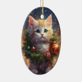 Meowy Christmas Kitten Krans Ornament (Rechts)