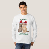 Meowy Christmas Kitten Mannen Shirt (Voorkant volledig)