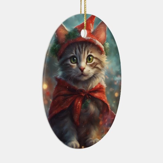 Meowy Christmas Kitten Ornament (Rechts)