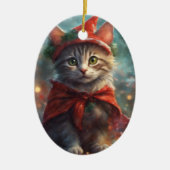 Meowy Christmas Kitten Ornament (Voorkant)