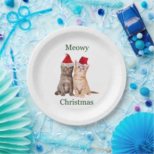Meowy Christmas Kitten Paper Bord (Feest)