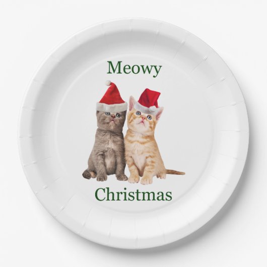 Meowy Christmas Kitten Paper Bord (Voorkant)