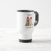 Meowy Christmas Kitten Travel Mug Reisbeker (Voorkant rechts)