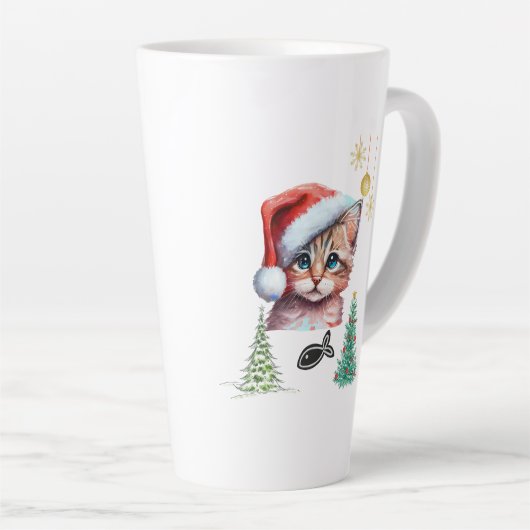 Meowy Christmas! Latte Mok (Rechterhoek)