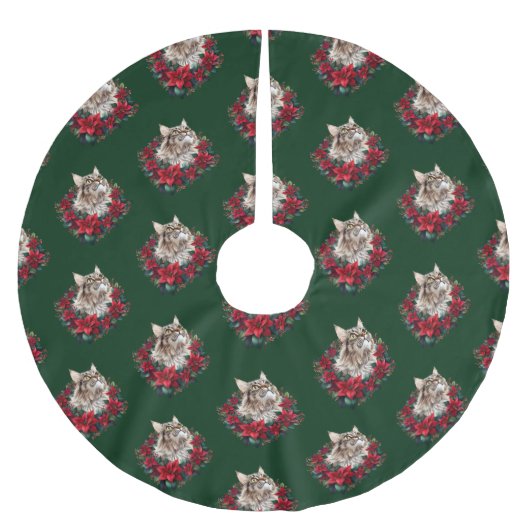 Meowy Christmas Maine Coon Cat  Kerstboom Rok (Voorkant)