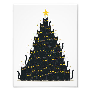 Meowy Christmas Merry Catmas Foto Afdruk