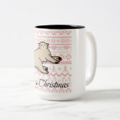 Meowy Christmas-mok Tweekleurige Koffiemok (Voorkant rechts)
