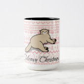 Meowy Christmas-mok Tweekleurige Koffiemok (Center)