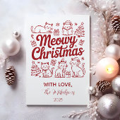 Meowy Christmas Party Feestdagenkaart