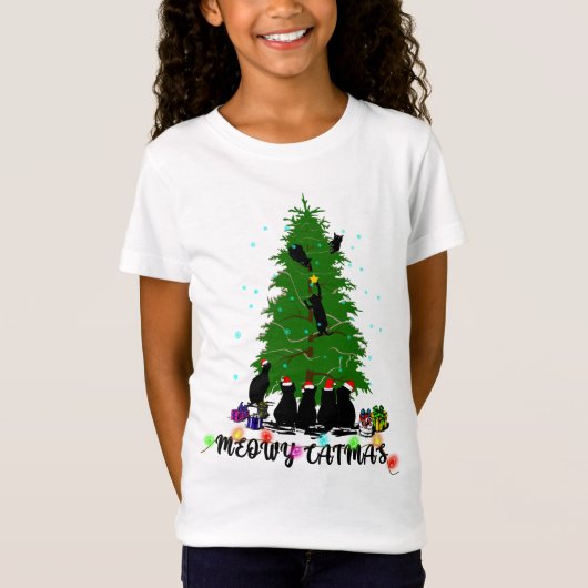 MEOWY CHRISTMAS, prettige kerstcadeaus, kerstcadea T-shirt (Voorkant)