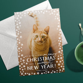 Meowy Christmas Purrfect Nieuwjaar vakantie Kaart