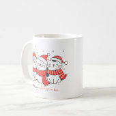 Meowy Christmas - Schattige feestkatten Koffiemok (Voorkant links)