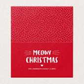 Meowy Christmas | Schattigee Cat vakantiefoto Kaart (Buitenkant ongevouwen)