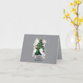 Meowy Christmas | Schattigee kattenliefhebbers ker Kaart (Gele Bloem)