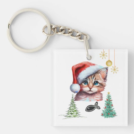 Meowy Christmas! Sleutelhanger (voorkant)