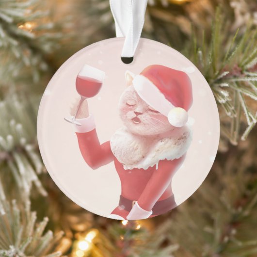 Meowy Christmas Toast Ornament (Boom)