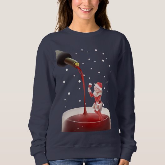 Meowy Christmas Toast Trui (Voorkant)