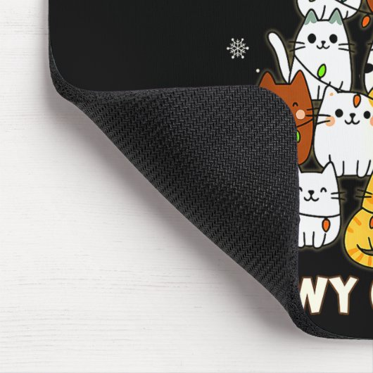 Meowy Christmas Tree Merry Catmas Cat Lover For Me Muismat (Hoek)