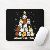 Meowy Christmas Tree Merry Catmas Cat Lover For Me Muismat (Met muis)